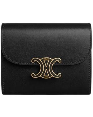 Celine Small Flap Wallet Triomphe - Black