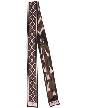 PUCCI Mixed Print Silk Bandeau - White