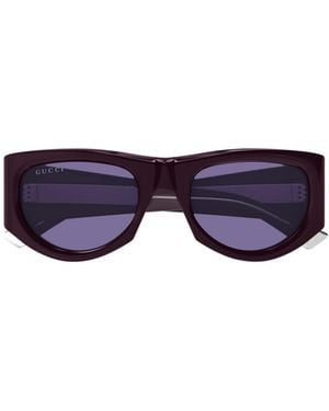 Gucci Eyewear Irregular-Frame Sunglasses - Purple