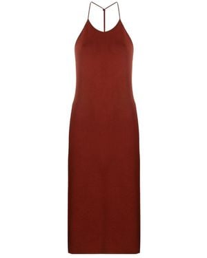 Bottega Veneta Open Back Halter Dress - Red