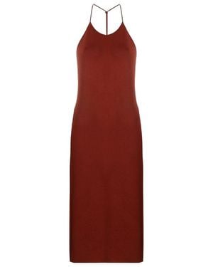Bottega Veneta Open Back Halter Dress - Red