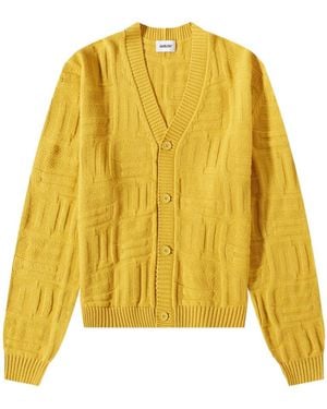 Ambush Monogram Knit Cardigan - Yellow