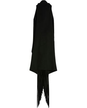 Sportmax Long Double-Faced Pure Wool Dress - Black