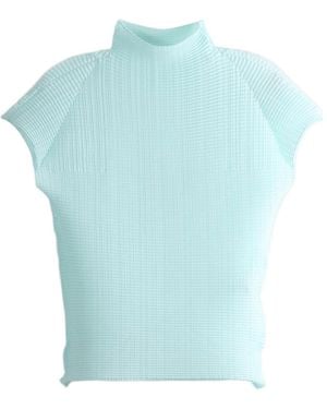 Issey Miyake Short-Sleeved Cover-Up - Blue