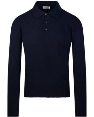 Roberto Collina Long-Sleeve Polo Shirt - Blue