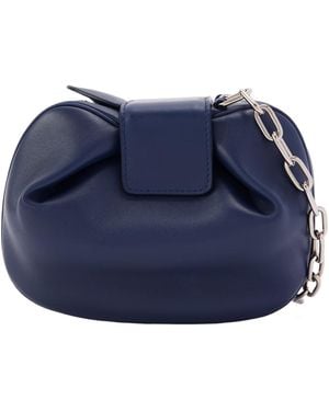 Gabriela Hearst Soft Demi Leather Clutch - Blue