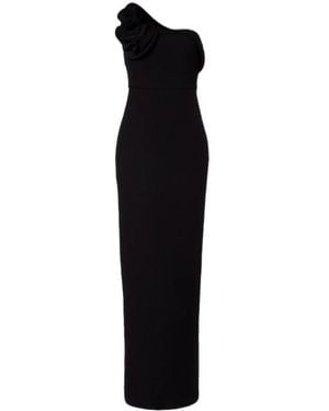 Roland Mouret Floral Corset Gown - Black