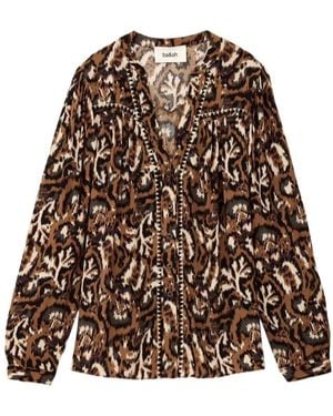 Ba&sh Onada Patterned Top - Brown