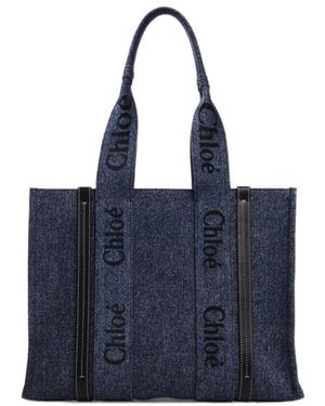 Designer Chloé Medium Woody Tote Bags for Women - Up to 50