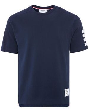 Thom Browne Crewneck T-Shirt - Blue