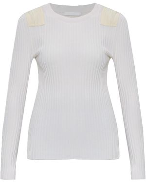 Helmut Lang Knitted Crewneck Top - White