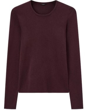 JOSEPH Long-Sleeve Round-Neck Sweater - Purple
