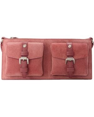 Mulberry Fleece-Lined Underarm Bag - Red