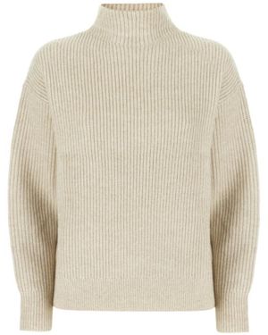 Calvin Klein Woolen Stitch Turtleneck Knitwear - White