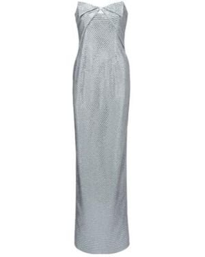 Roland Mouret Origami Diamanté Corset Gown - Gray
