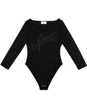 Area Logo-Embellishment Bodysuit - Black