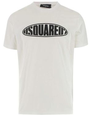 DSquared² Logo-Printed Crewneck T-Shirt - White