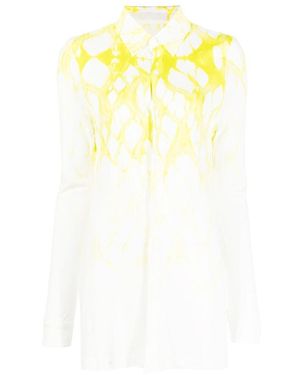 Dion Lee Shibori Miter Placket Shirt - White