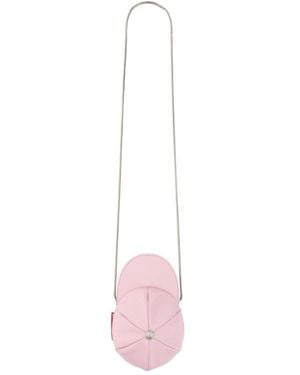 Moschino Logo Patch Shoulder Bag - Pink