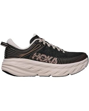 Hoka One One Bondi 7 Cushioned Running Shoes - Black