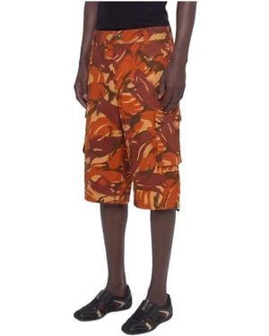 Martine Rose Camouflage Cargo Shorts - Orange