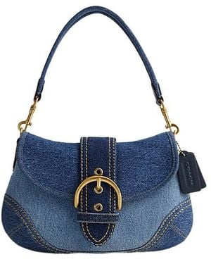 COACH Soho Flap Denim Tote Bag - Blue