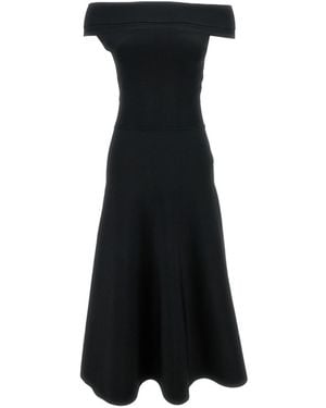 Fabiana Filippi Straight Collar Waist Dress - Black