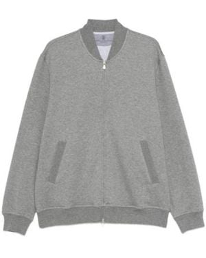 Brunello Cucinelli Zip-Up Sweater - Gray
