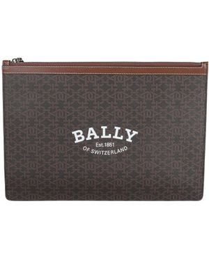 Bally Monogram Logo Handbag - Black