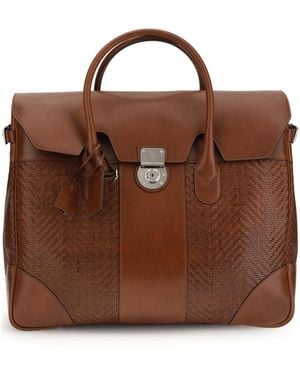 Brunello Cucinelli Woven Tote Bag - Brown