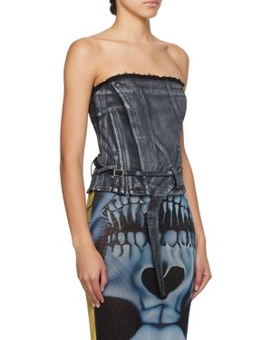 OTTOLINGER Strapless Denim Top - Blue