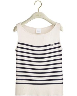 Dior Iviera Marinière Sleeveless Jumper - White