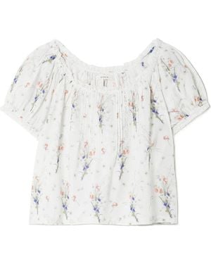 Doen Frederica Lace-Trimmed Shirt - White