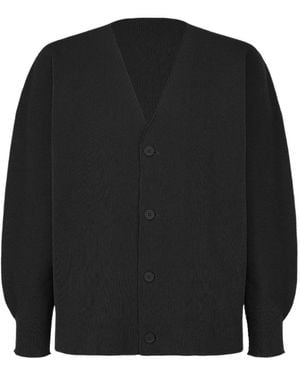 Homme Plissé Issey Miyake Homme Plissé Issey Miyake Basic Knit Cardigan - Black