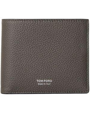 Tom Ford Goldlogo Wallet - Gray