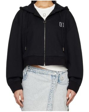 WOOYOUNGMI Long Sleeve Hoodie - Black