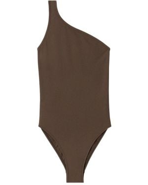 Filippa K Asymmetric One-Shoulder Swimsuit - Brown