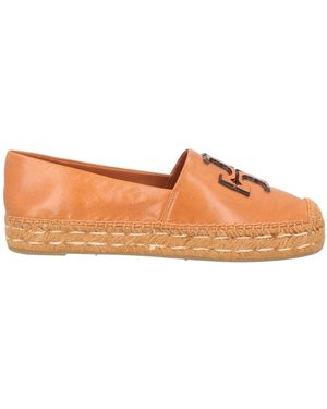 Tory Burch Minimalist Versatile Leather Straw Shoes - Brown