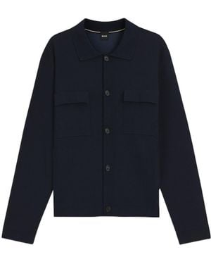 BOSS Long-Sleeved Shirt Jacket - Blue