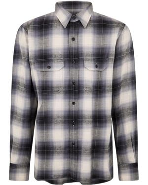 Tom Ford Check Overshirt - Gray