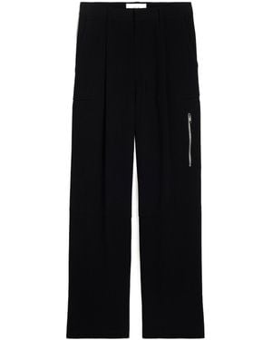 Ami Paris Ami Wide-Leg Trousers - Black