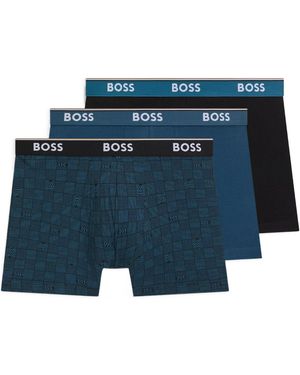 BOSS 3 Pack Boxer Briefs - Blue