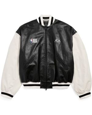 Balenciaga Nba Collaboration Varsity Jacket - Black