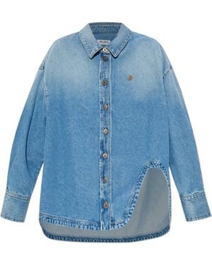 The Attico The Button-Up Denim Shirt - Blue