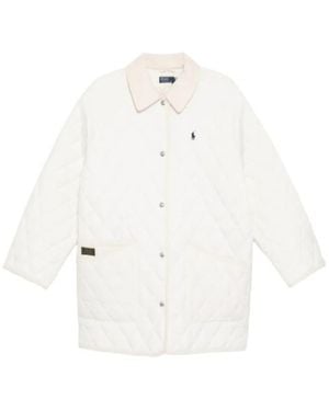 Polo Ralph Lauren Logo-Embroidered Quilted Puffer Jacket - White