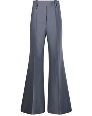 Zimmermann Valiant Structured Flare Pants - Blue