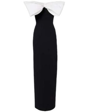 David Koma Bow-Detail Gown - Black