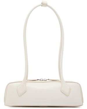 Alaïa Le Teckel Small Grained Leather Shoulder Bag - White