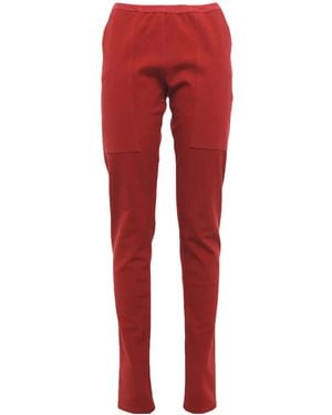 Rick Owens Solidcolor Woven Casual Pants - Red