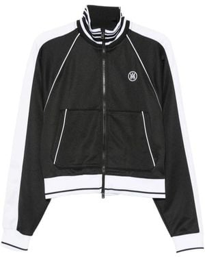 Amiri Logo-Embroidered Zip-Up Sweatshirt - Black